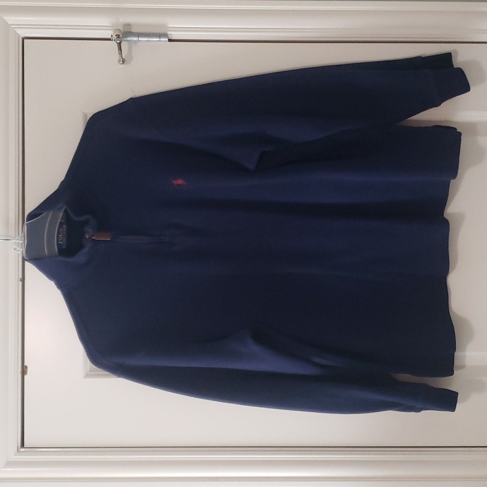 Navy blue men's polo pullover